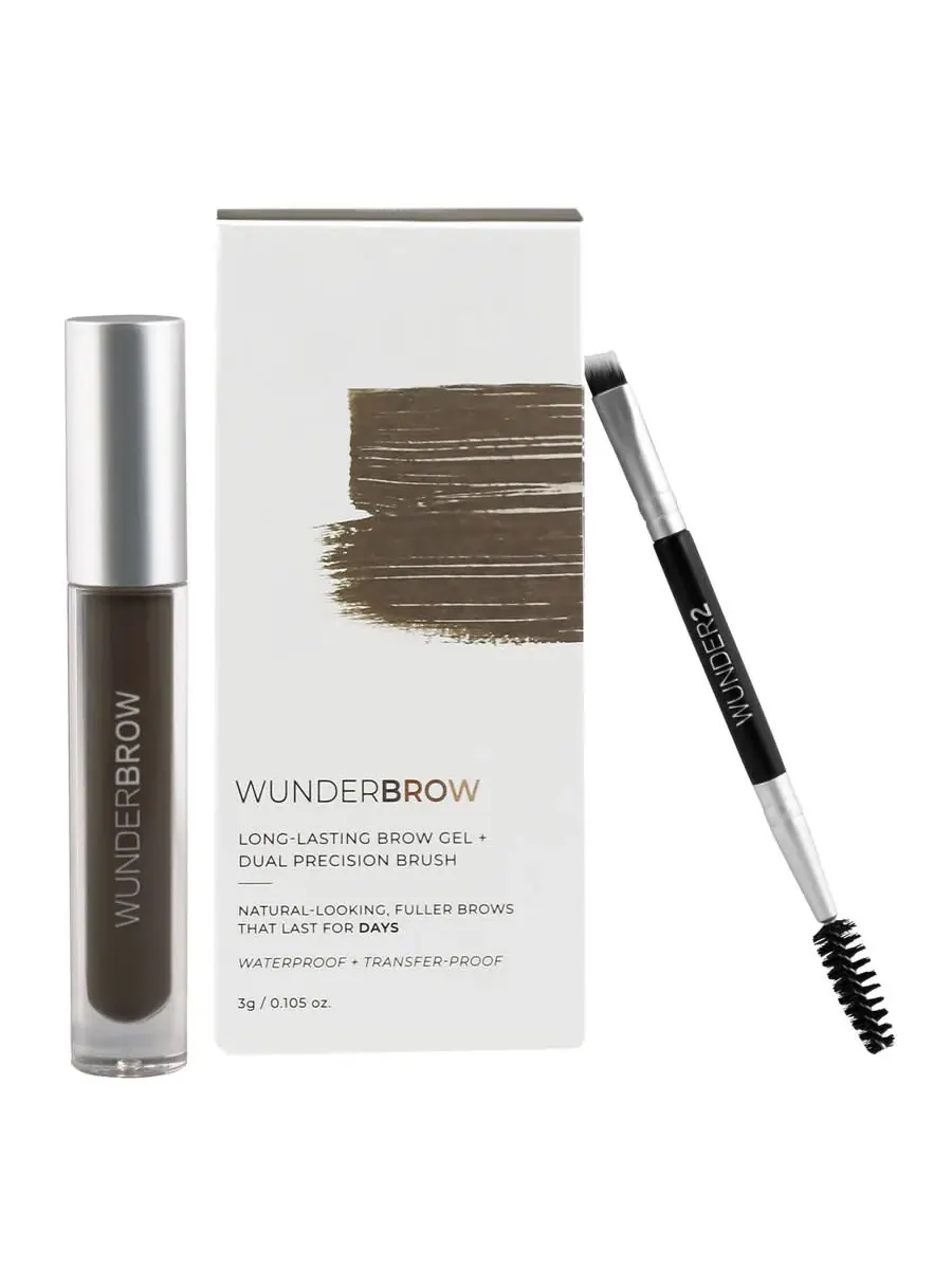 Гель для бровей Wunderbrow Ladies - черный, 0,1 унции, макияж для бровей коричневого цвета 640206221696 — коричневый