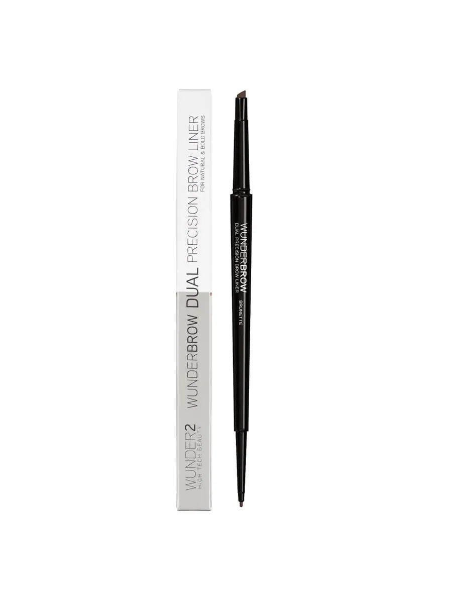 Wunderbrow Ladies Wunderbrow Двойной точный карандаш для бровей Брюнетка Макияж 5056153514708 — коричневый