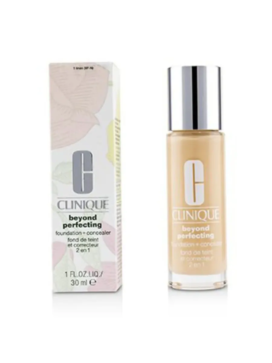 Clinique / Beyond Perfecting Foundation+concealer 01 Linen 1.0 oz (30 ml) — белый