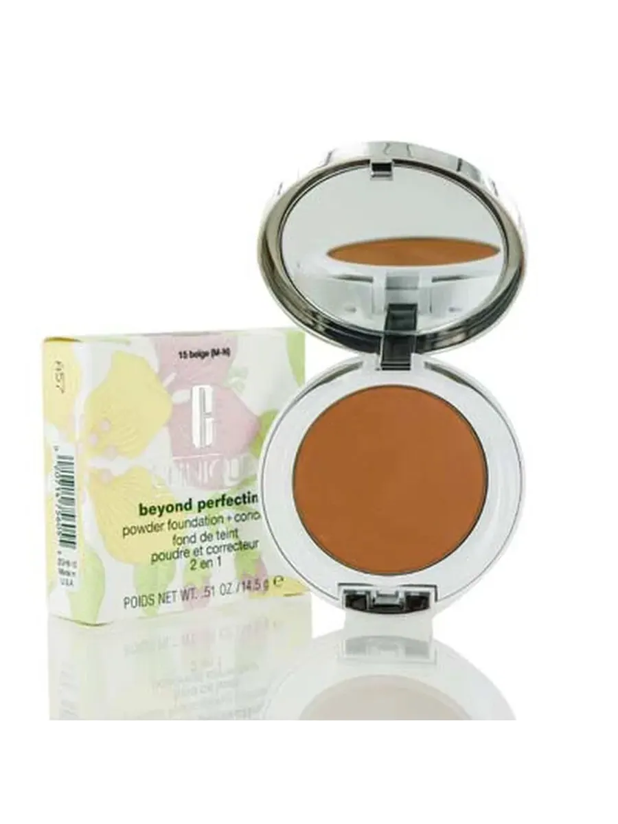 Clinique / Beyond Perfecting Powder Foundation+concealer 15 Beige 0.51 oz (15ml) — бежевый