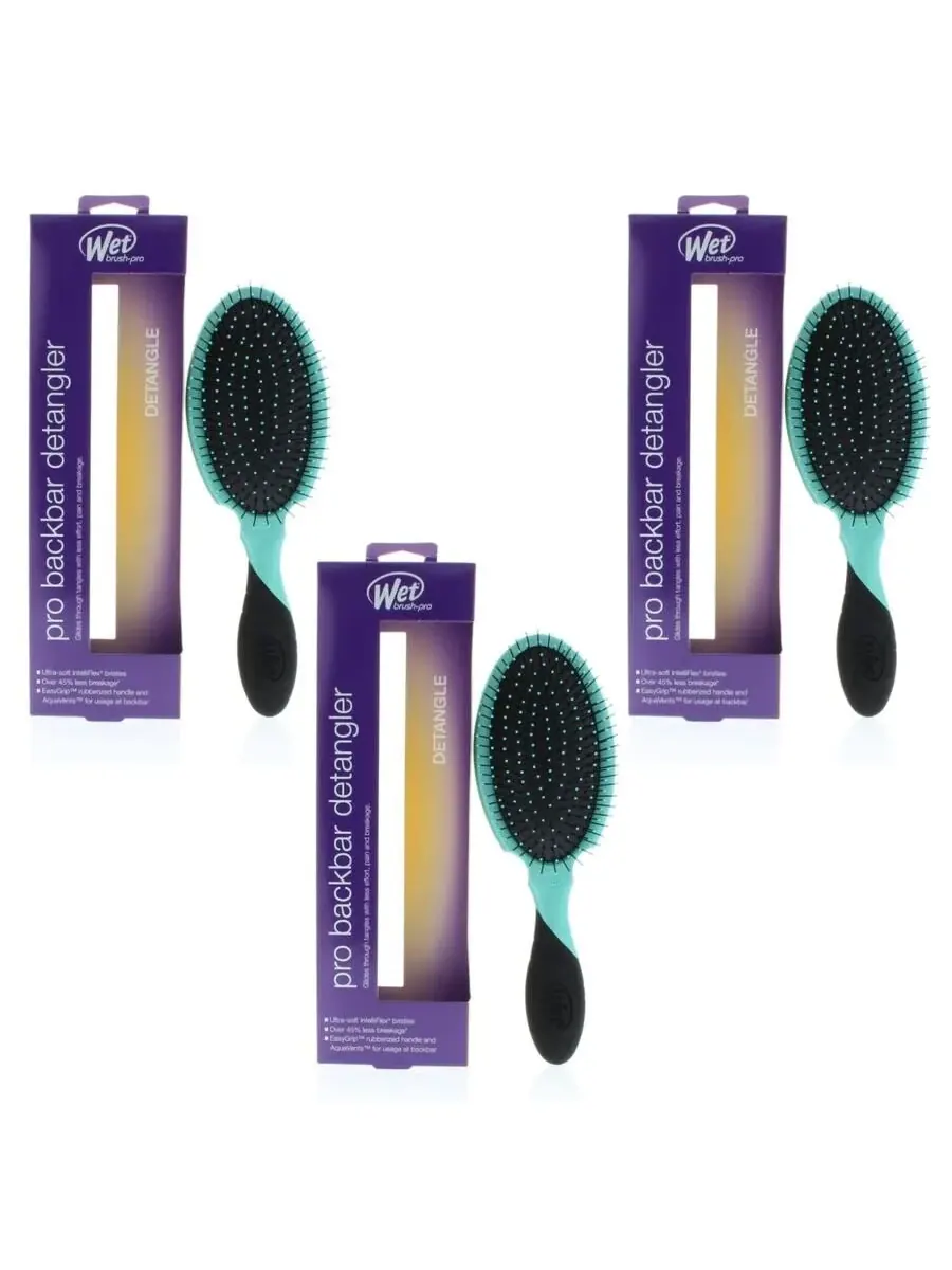 Расческа Wet Brush Backbar Detangler Purist Blue для ухода за волосами 810390038015 — синий