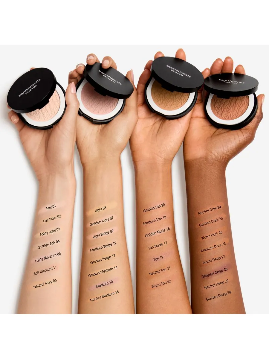 Оригинальная прессованная пудра-основа без талька, минеральная, с SPF 15 BareMinerals, цвет soft — изображение 9 из 10