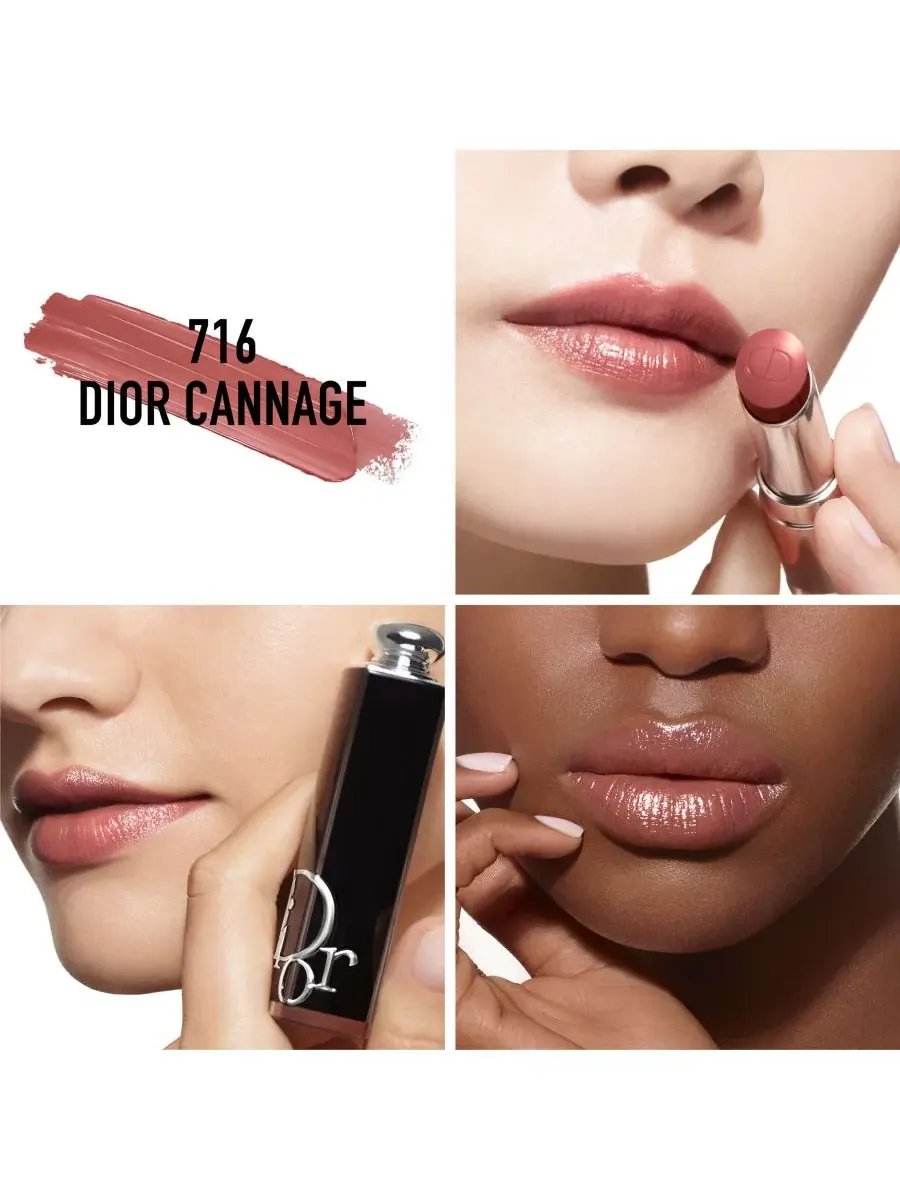 Коллекция многоразовых блестящих помад Addict DIOR, 716 Dior Cannage (A Deep Nude) — изображение 3 из 5