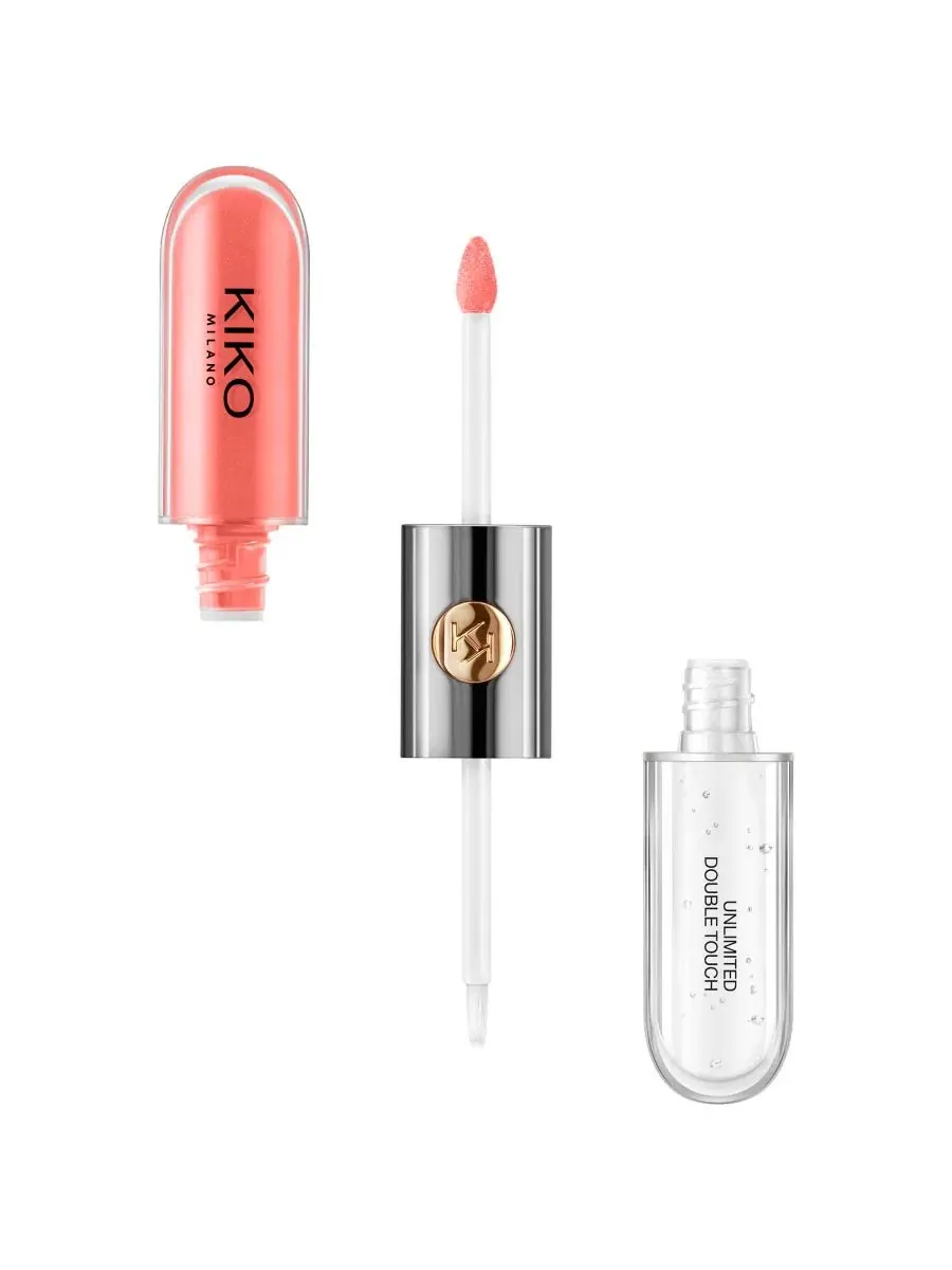 Жидкая помада-тинт KIKO Milano Unlimited Double Touch, 6 мл, 113 Satin Coral — изображение 1 из 6