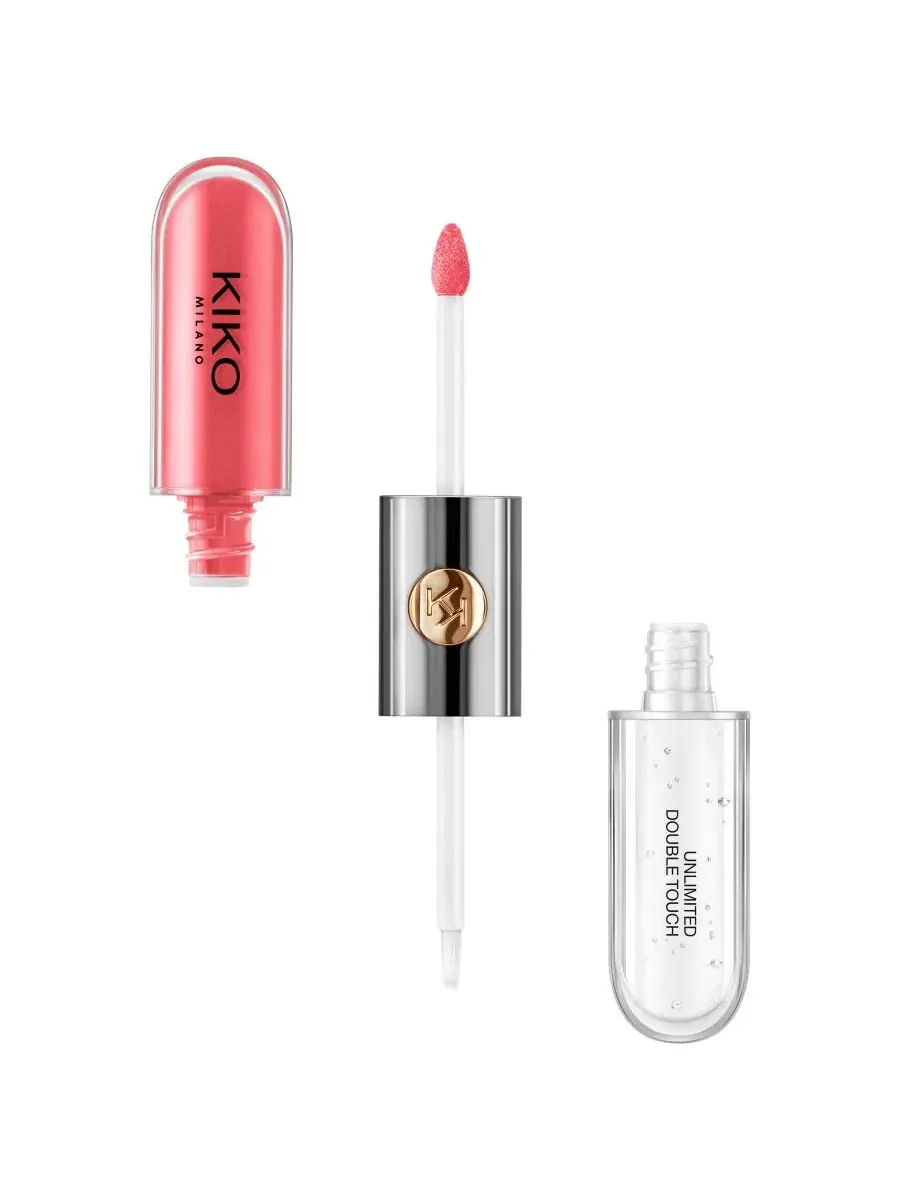 Жидкая помада с блеском, 6 мл, модель Unlimited Double Touch KIKO Milano — розовый