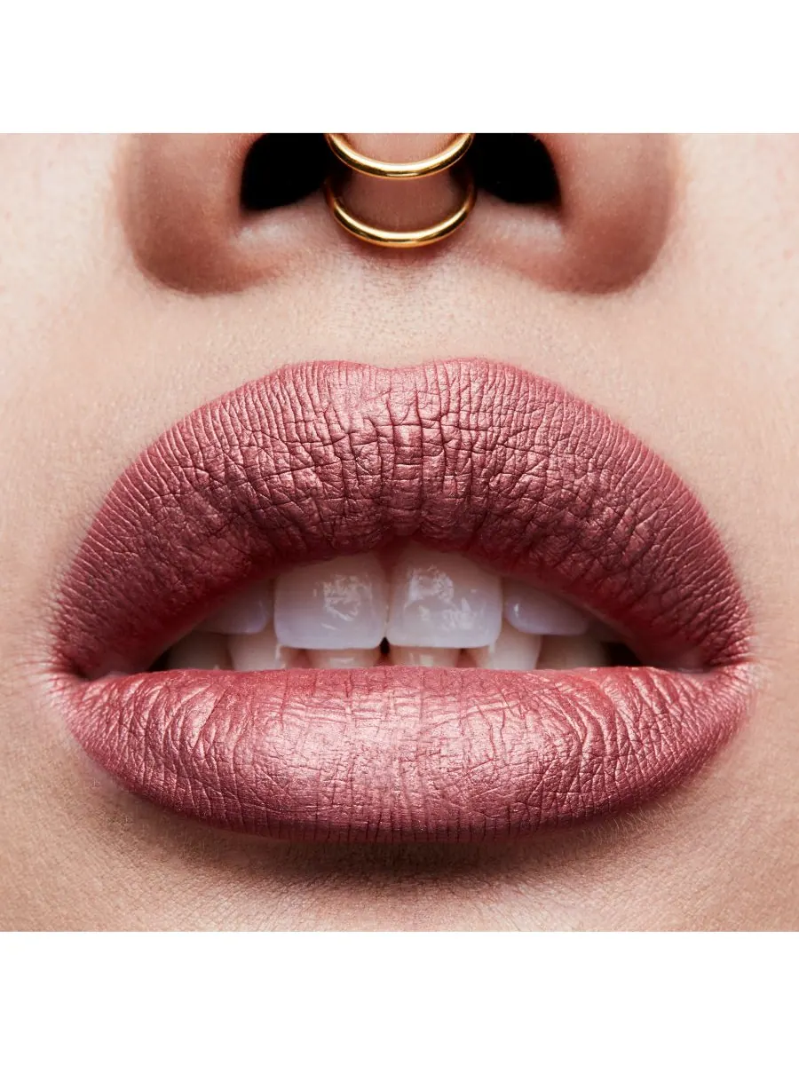 Жидкая матовая помада Retro Matte Liquid Lipcolor Metallics Lipstick MAC, цвет gemz and roses — изображение 2 из 6
