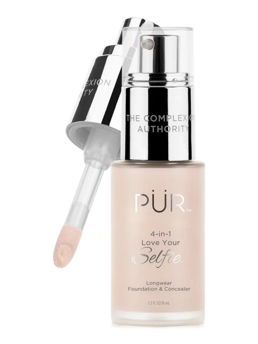 Тональный крем и консилер 4-в-1 Love Your Selfie Longwear Foundation & Concealer PÜR — розовый