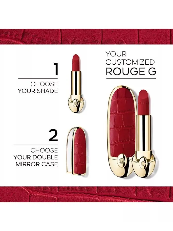 Персонализируемый сменный блок для губной помады Rouge G - Бархатный Guerlain, цвет 214 LE ROUGE — изображение 2 из 8