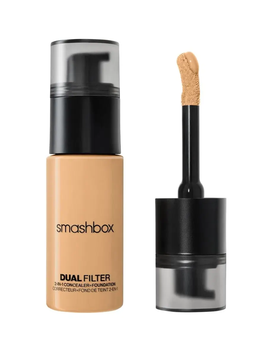 Тональный крем-консилер 2-в-1 Dual Filter, 24 мл Smashbox, Deep 35 Warm
