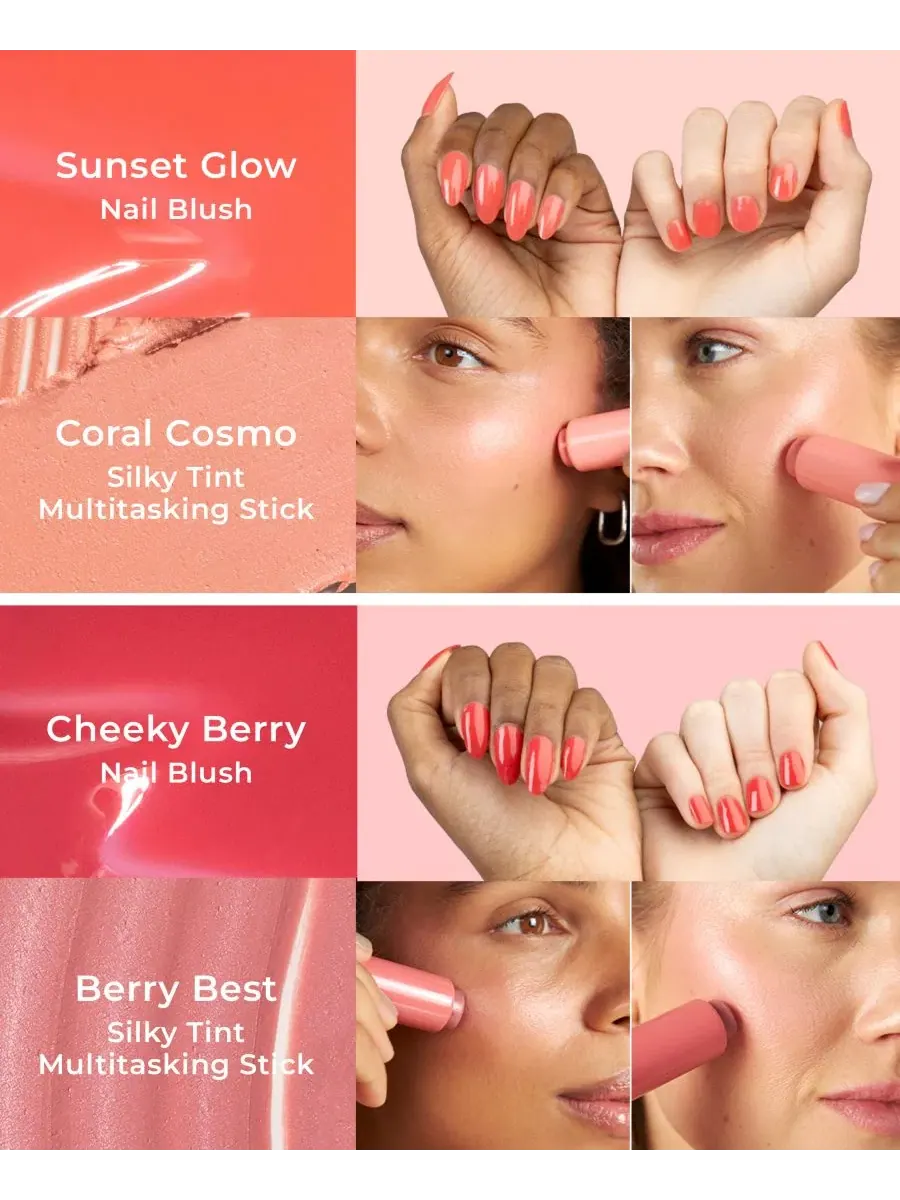 Комплект для макияжа с тинтом для щек и губ и лаком для ногтей PÜR Minerals — изображение 8 из 12