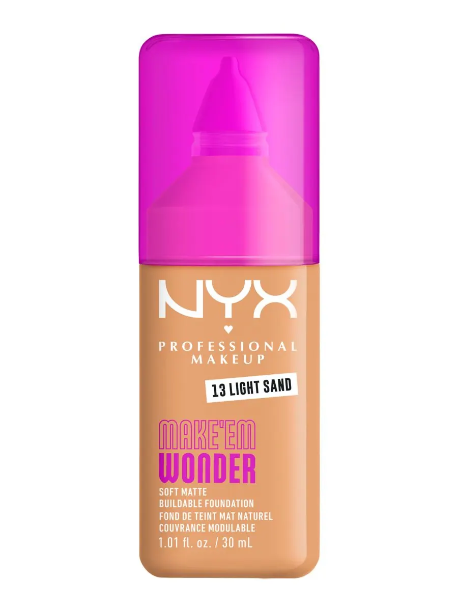 Тональный крем NYX Professional Makeup Make ’Em Wonder Soft Matte, Light Sand, 30 мл — изображение 1 из 10