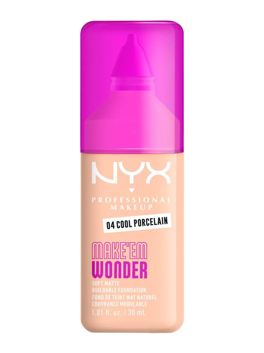Тональный крем NYX Professional Makeup Make ’Em Wonder Soft Matte, Cool Porcelain, 30 мл — изображение 1 из 9