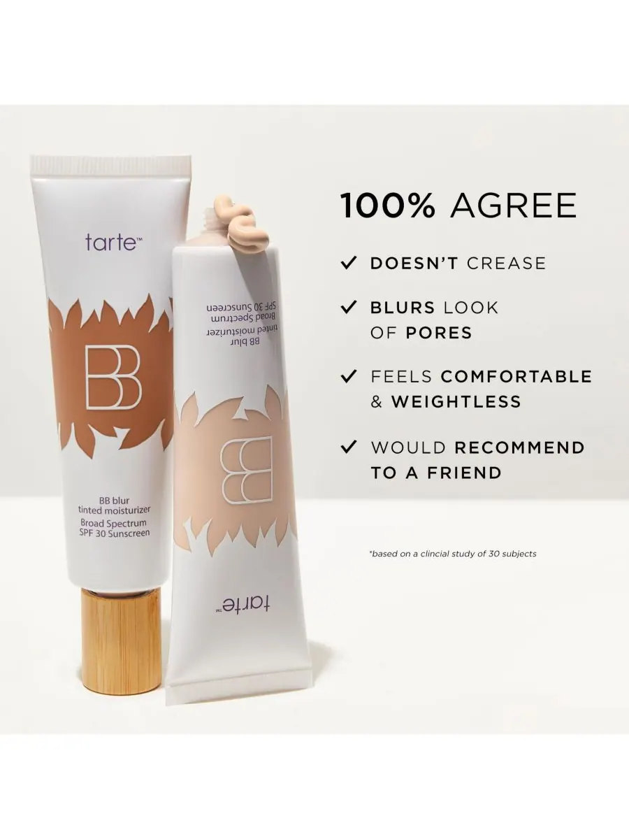 BB Blur Tinted Moisturizer - солнцезащитный крем широкого спектра действия с SPF 30 Tarte — изображение 5 из 9