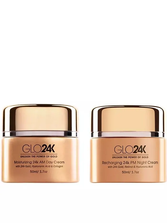 Крем для лица Glo24K — Увлажняющий дневной и ночной с -каратным золотом