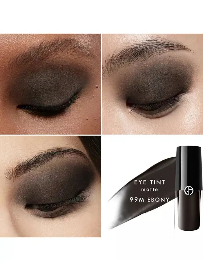 Стойкие жидкие тени для век Eye Tint Giorgio Armani, цвет 99M Ebony — изображение 4 из 6