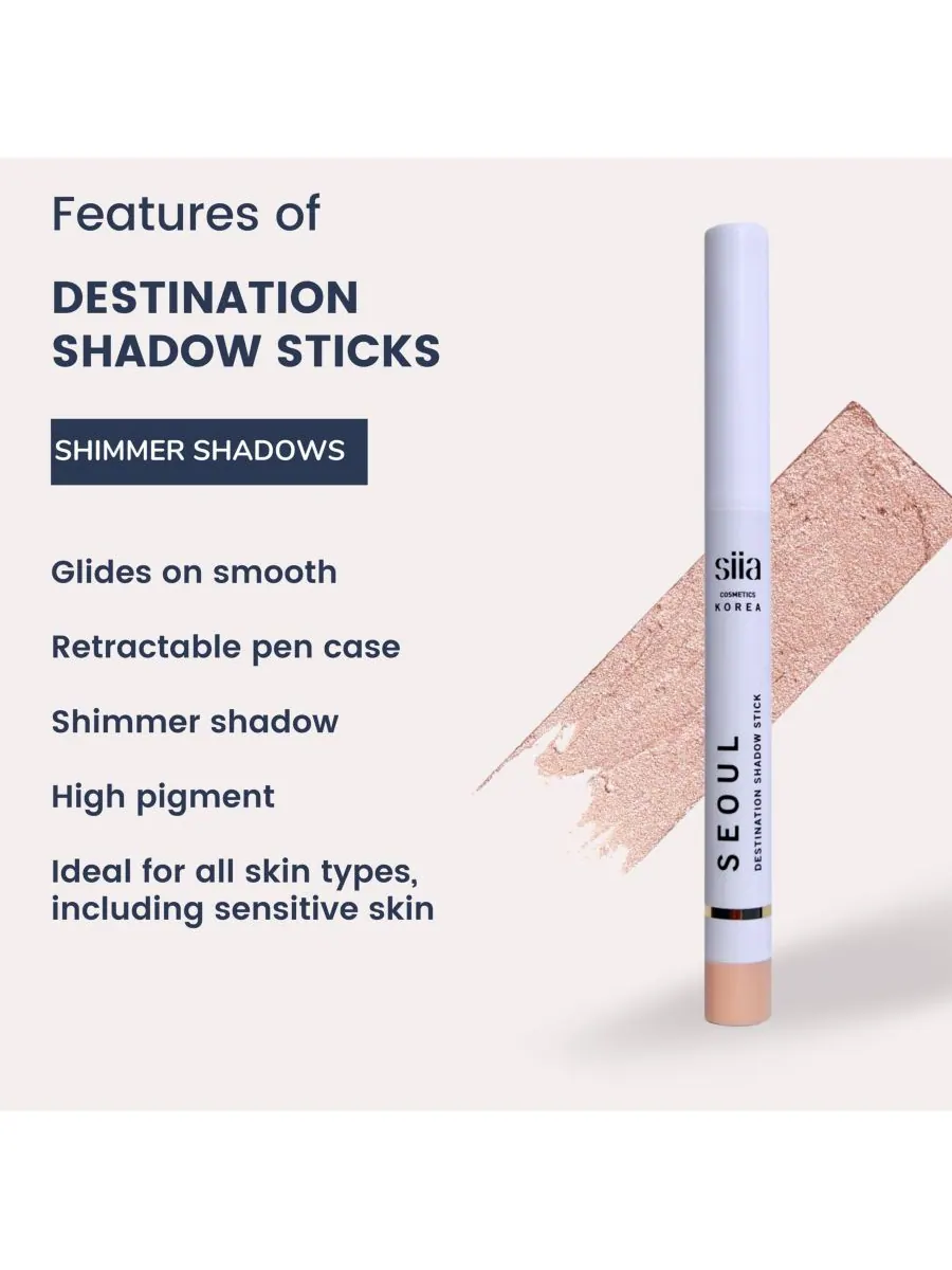 Пункт назначения Теневая Палка SIIA Cosmetics, цвет paris - champagne glitter — изображение 5 из 8