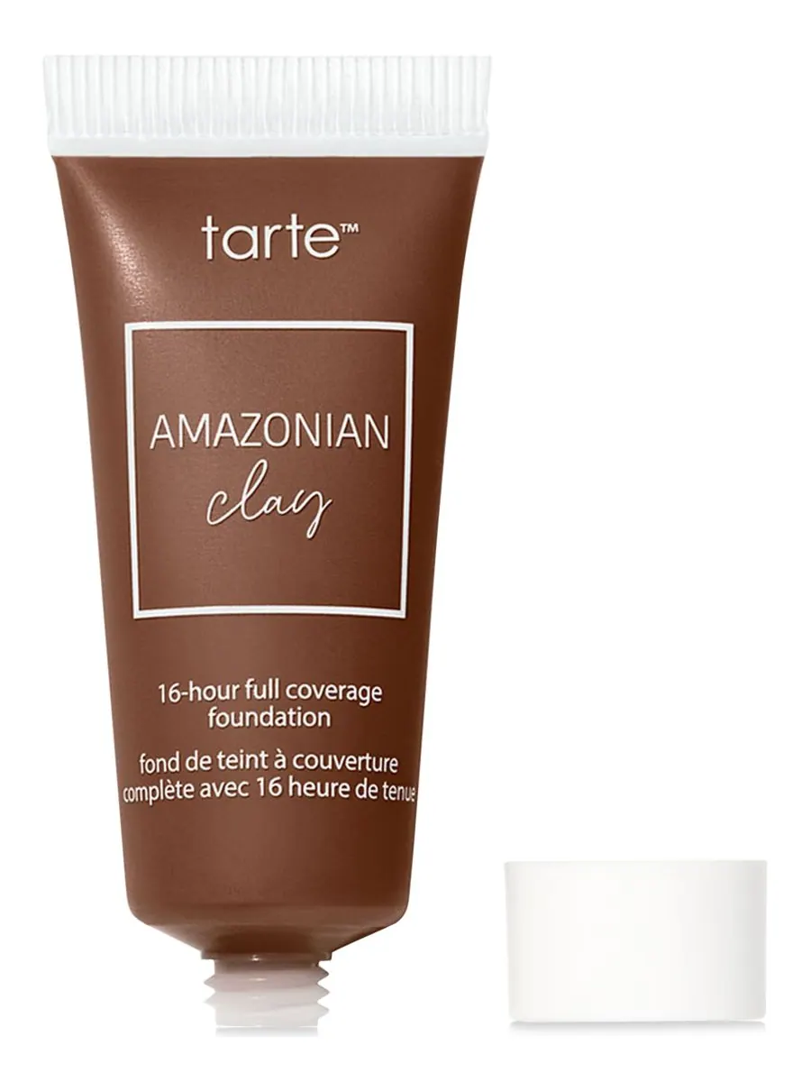 Тональный крем Amazonian Clay дорожного размера с 16-часовым полным покрытием Tarte, цвет 57n rich — изображение 3 из 7