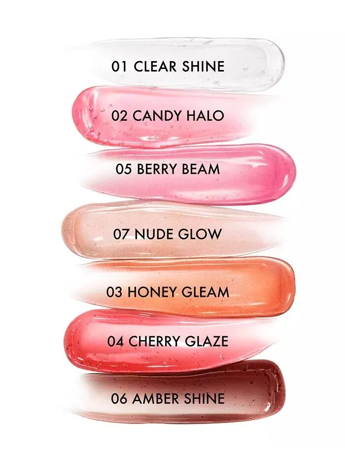 Стеклянный блеск для губ Prisma Giorgio Armani, цвет 03 - Honey Gleam (Peachy Nude with Shimmer) — изображение 7 из 9