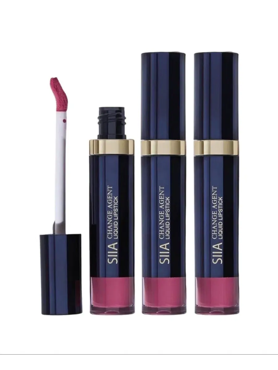 Набор из 3 матовых жидких помад Change Agent SIIA Cosmetics, Vintage Cherry