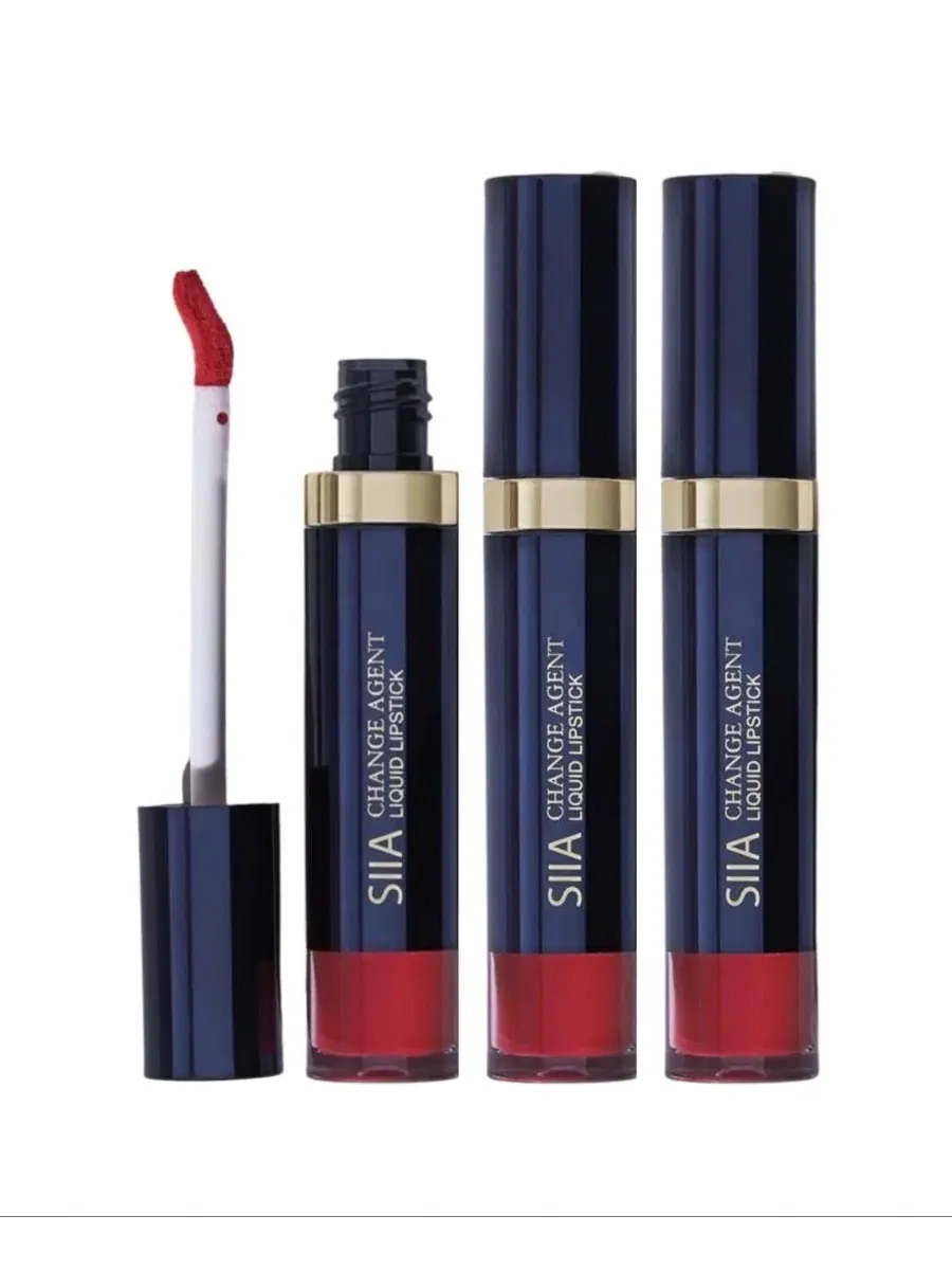 Набор из 3 матовых жидких помад Change Agent SIIA Cosmetics