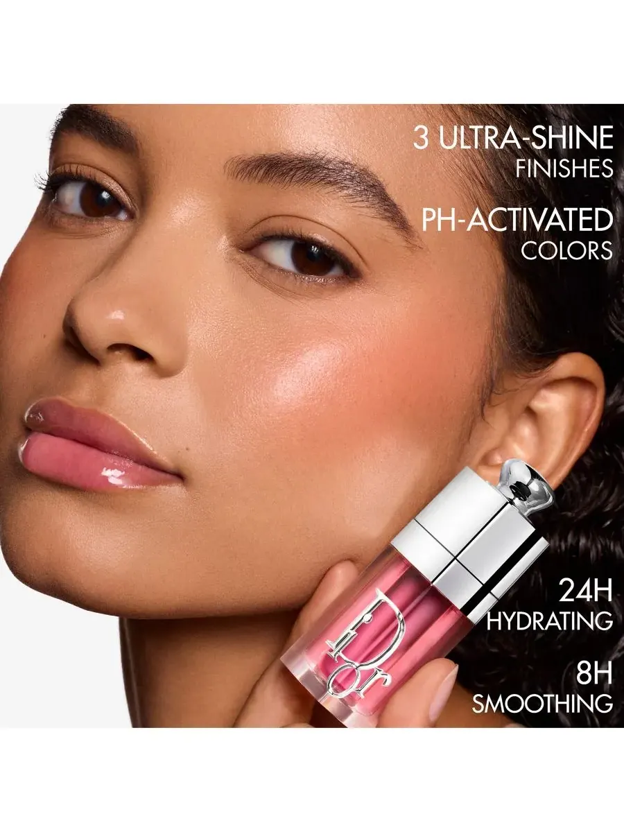 Масло для сияния губ Addict Lip Glow Oil, 0,2 унции DIOR, 041 Peachy — изображение 4 из 10