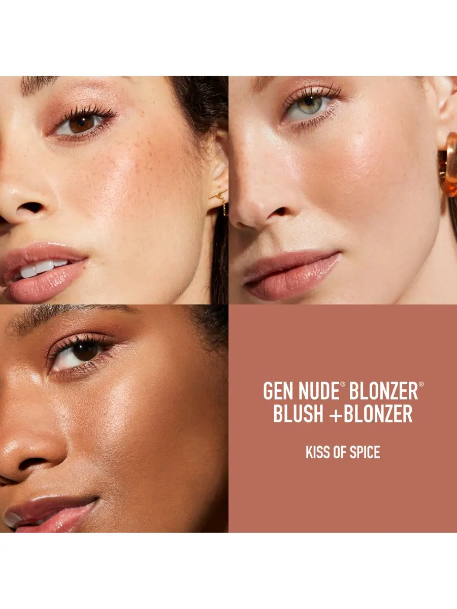 Пудра-румяна и бронзер GEN NUDE BLONZER в одном флаконе BareMinerals, цвет kiss of spice — изображение 3 из 8