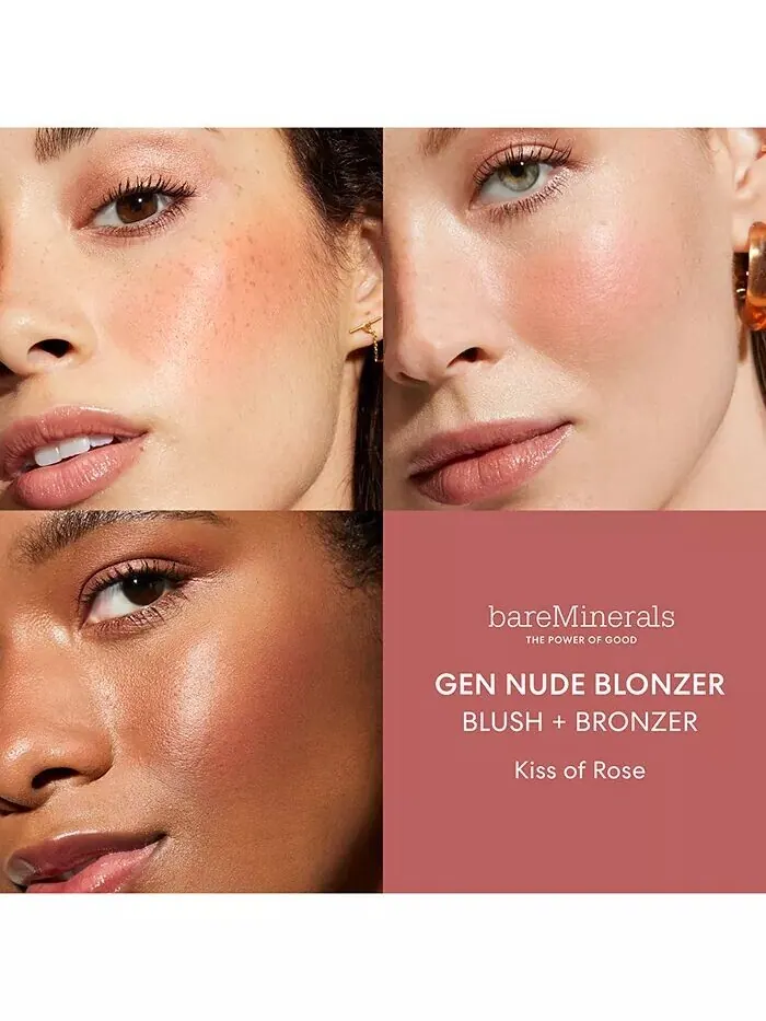 GEN NUDE BLONZER Пудровые румяна и бронзатор в одном Bareminerals, цвет Kiss Of Mauve — изображение 3 из 6