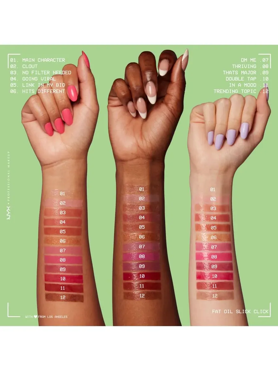 Fat Oil Slick Click NYX Professional Makeup, Double Tap (Raspberry) — изображение 6 из 10