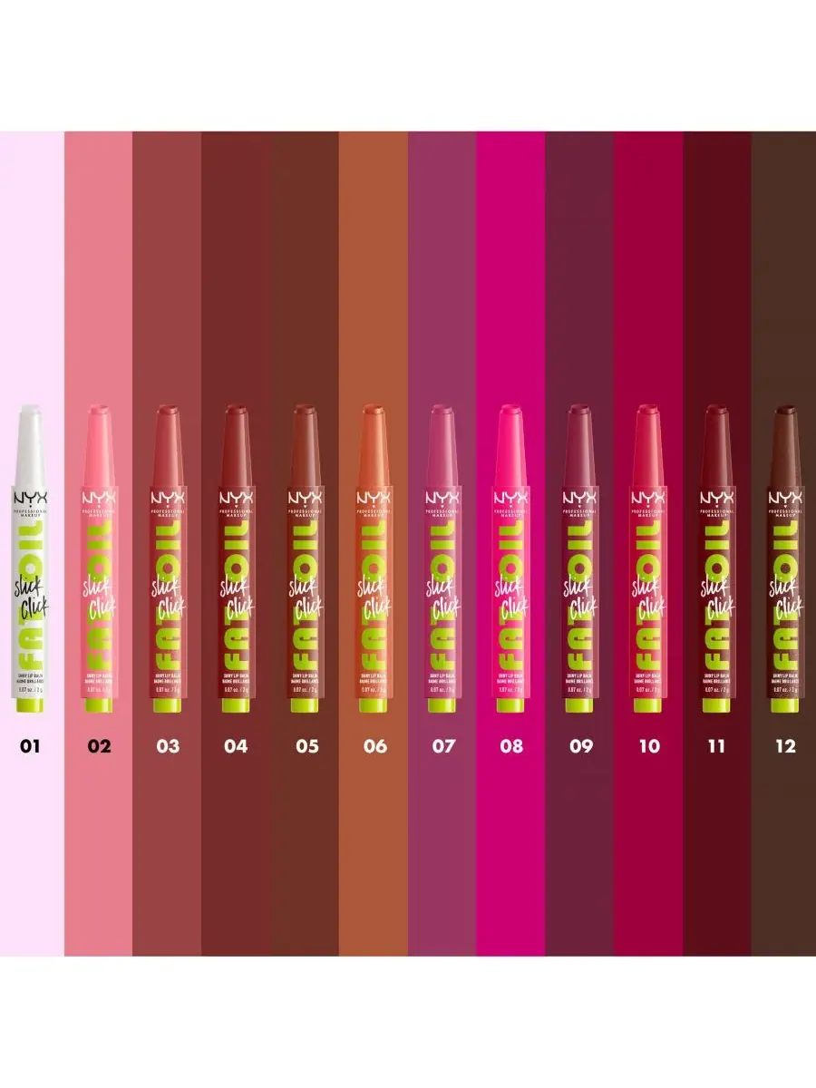 Fat Oil Slick Click NYX Professional Makeup, Double Tap (Raspberry) — изображение 10 из 10