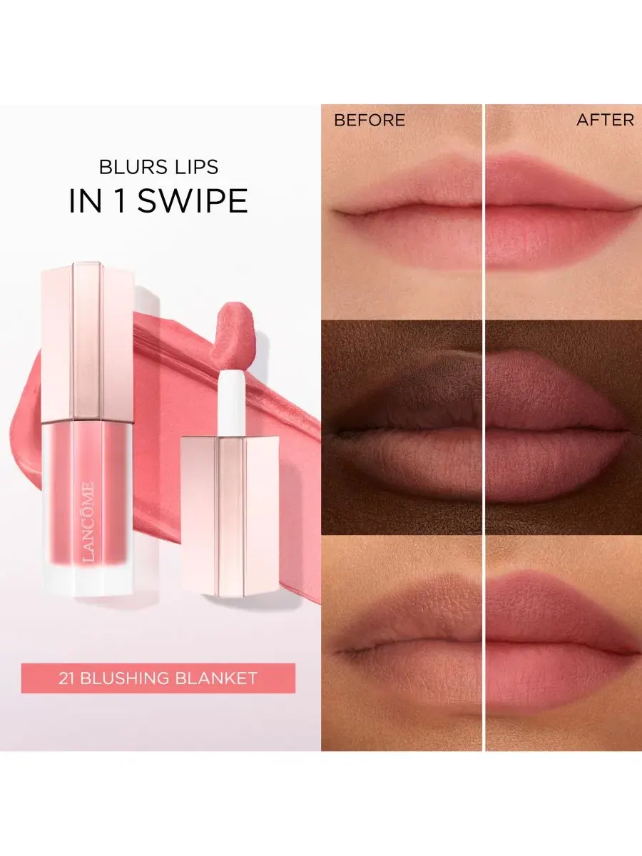 Помада-бархат Lip Idôle CuddleBlur Lip Velvet, 0,28 унции (8 г) Lancôme, 21 Blushing Blanket: Warm — изображение 2 из 9