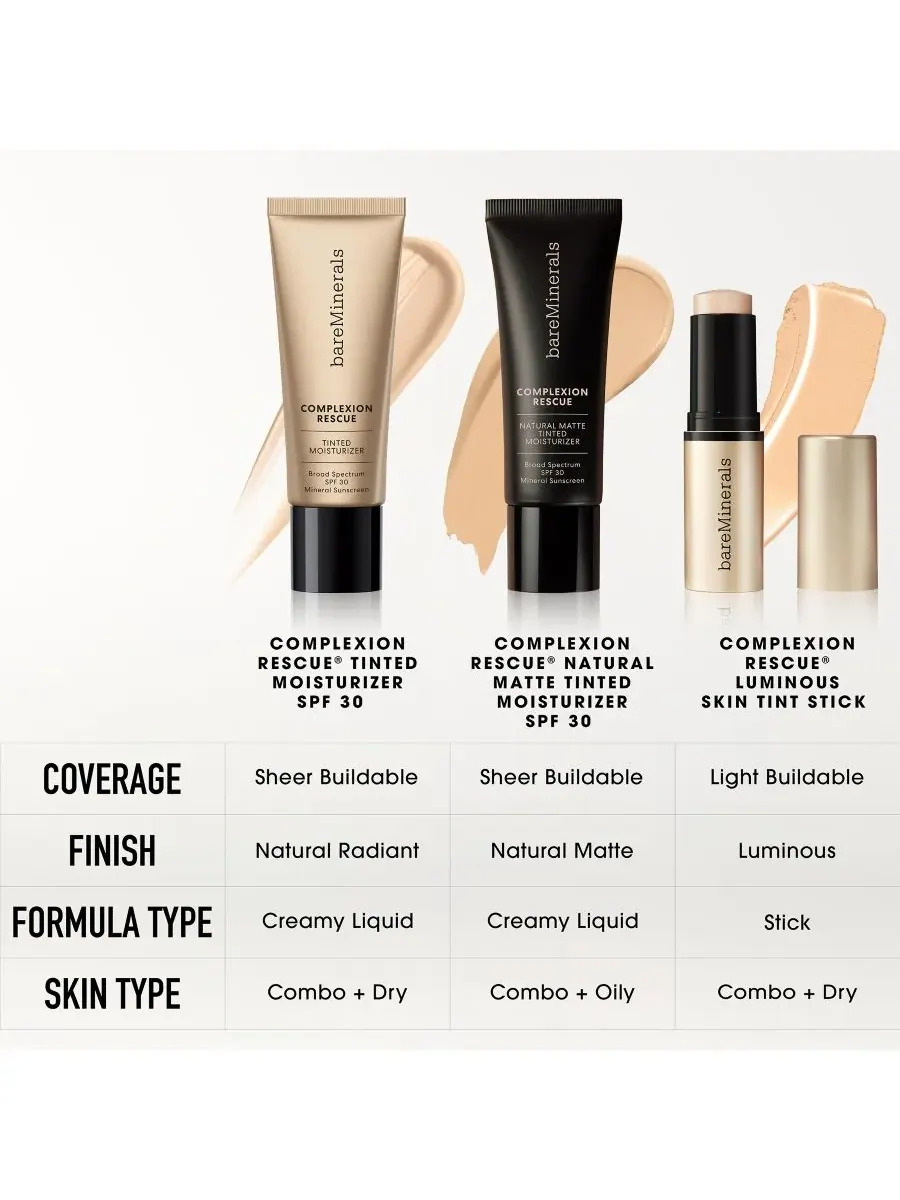 COMPLEXION RESCUE Сияющий увлажняющий тонирующий стик для лица с магнием BareMinerals, Mahogany 11.5 — изображение 3 из 10