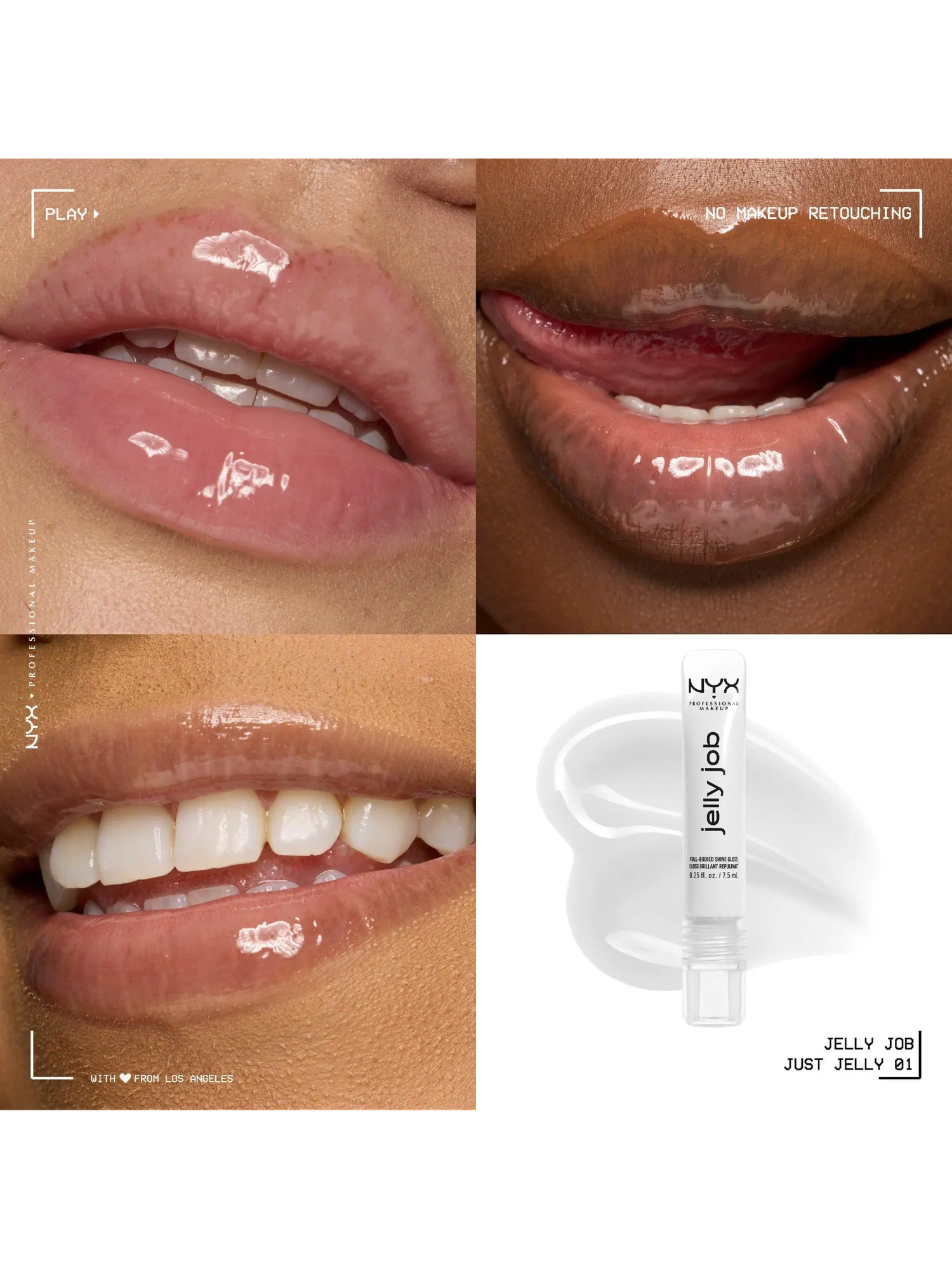 Блеск для губ NYX Professional Makeup Jelly Job, Just Jelly, 7.5 мл — изображение 3 из 8