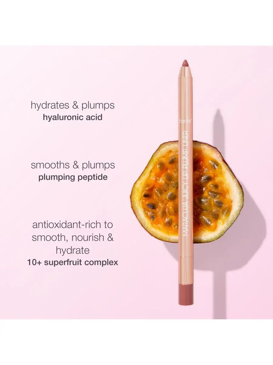 Лимитированная серия карандаша для губ Maracuja Juicy Lip Plump Liner с подвеской, 0,017 унции Tarte — изображение 5 из 10