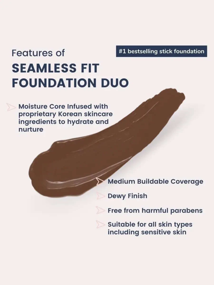 Тональный крем Seamless Fit Foundation Duo SIIA Cosmetics, Sc 05 Ebony — изображение 7 из 10