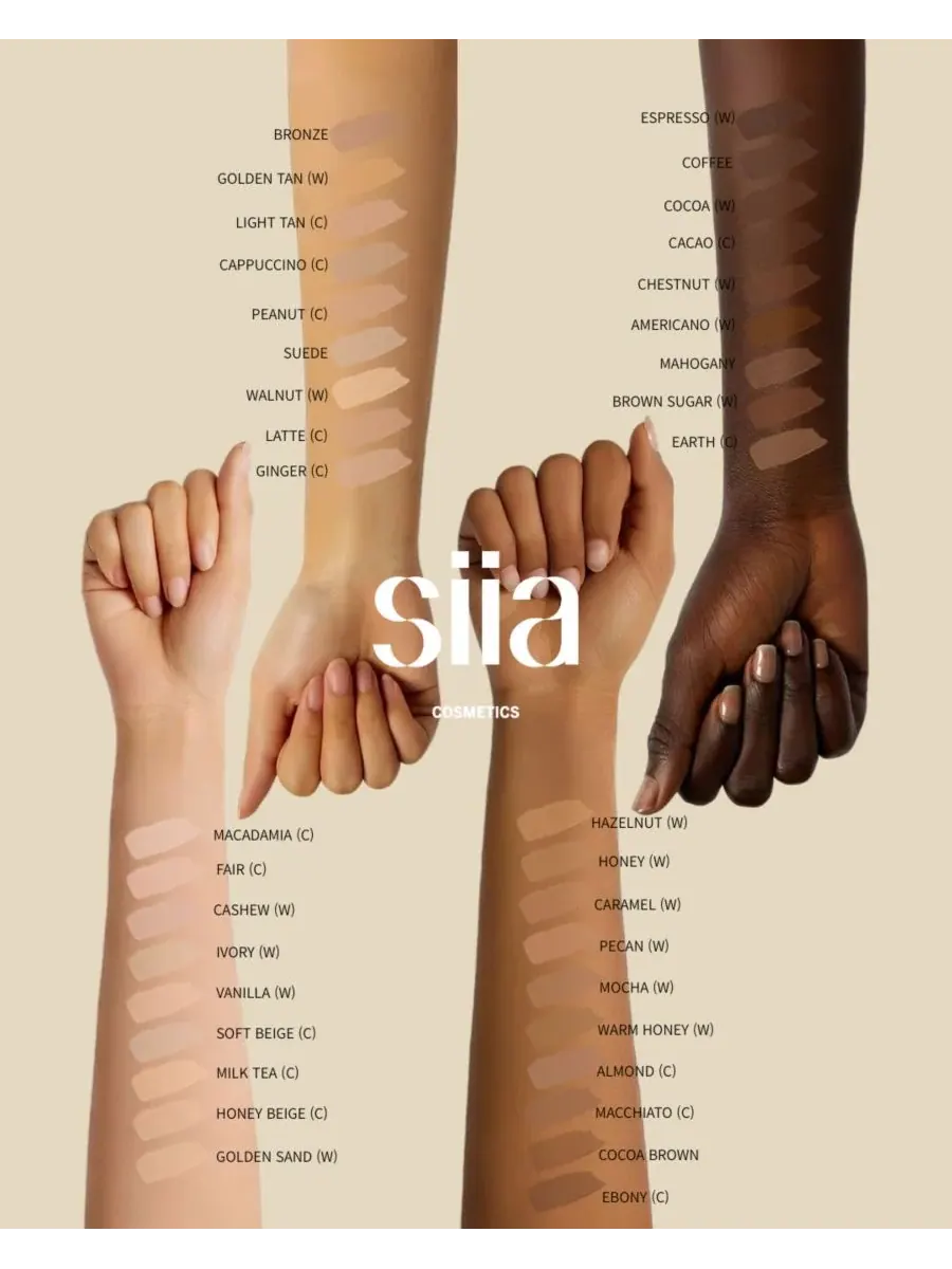 Тональный крем Seamless Fit Foundation Duo SIIA Cosmetics, Sc 05 Ebony — изображение 8 из 10