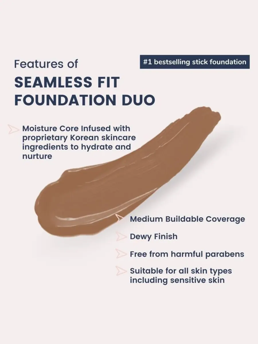 Тональный крем Seamless Fit Foundation Duo SIIA Cosmetics, Sc 04 Earth — изображение 7 из 10