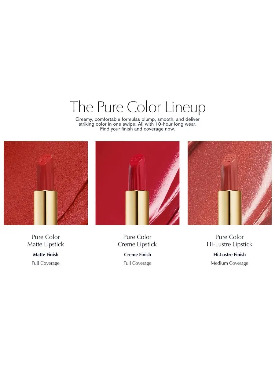 Estée Lauder Pure Color Стойкая кремовая помада, увлажняющая, сатиновое покрытие, 10 часов стойкости — изображение 9 из 9