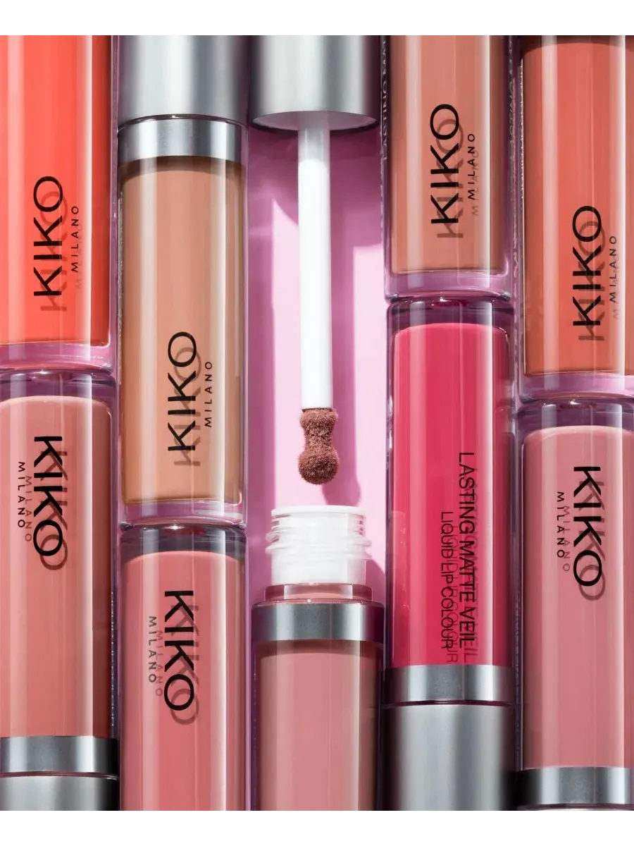 Жидкая матовая помада KIKO Milano Lasting Matte Veil, 4 г, 02 Cappuccino — изображение 7 из 8