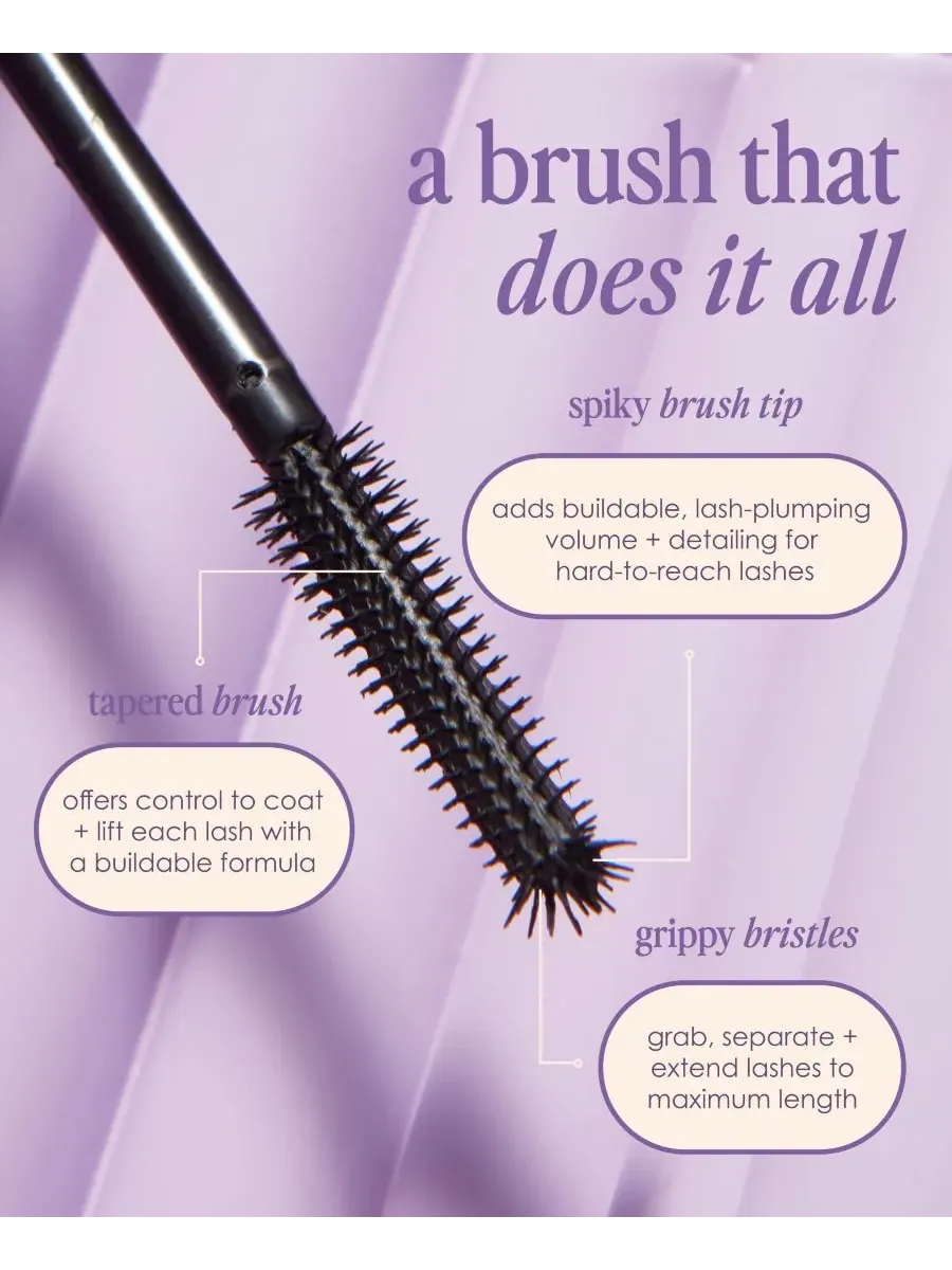 Тушь для ресниц GrandeWRAP Tubing Mascara с провитамином B5, 0,27 унции Grande Cosmetics — изображение 6 из 9