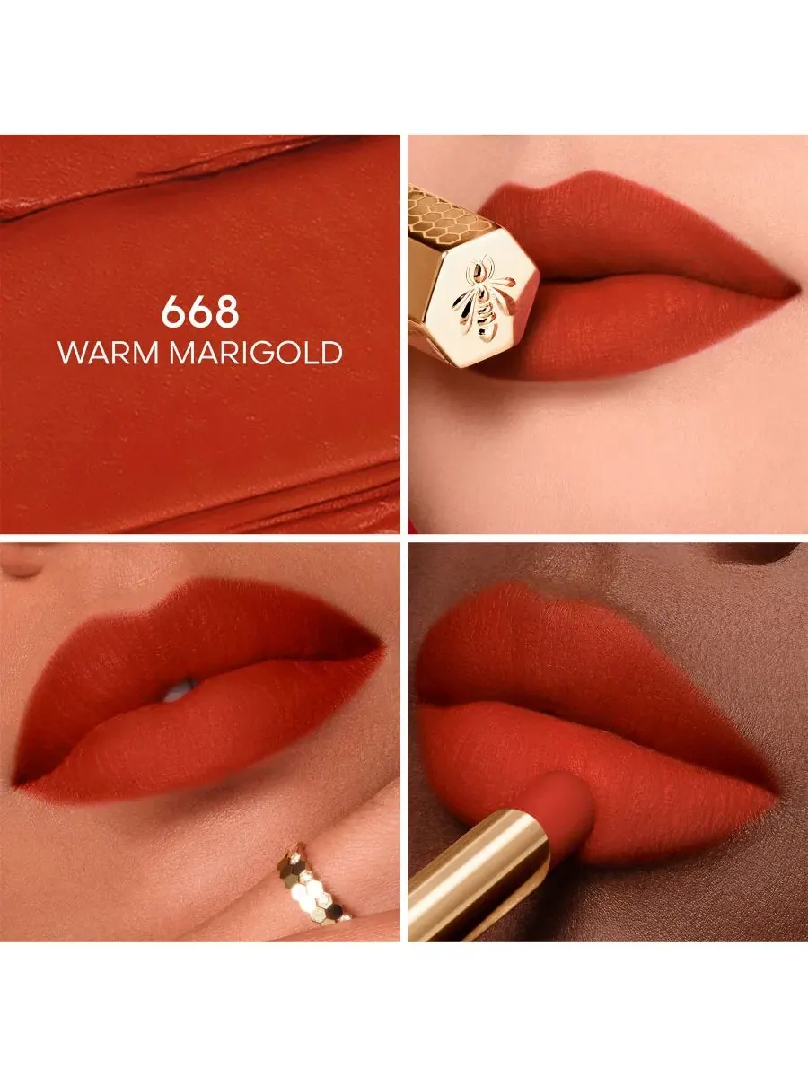 Сменный блок для помады KissKiss с медом Guerlain, 668 warm marigold — изображение 2 из 8
