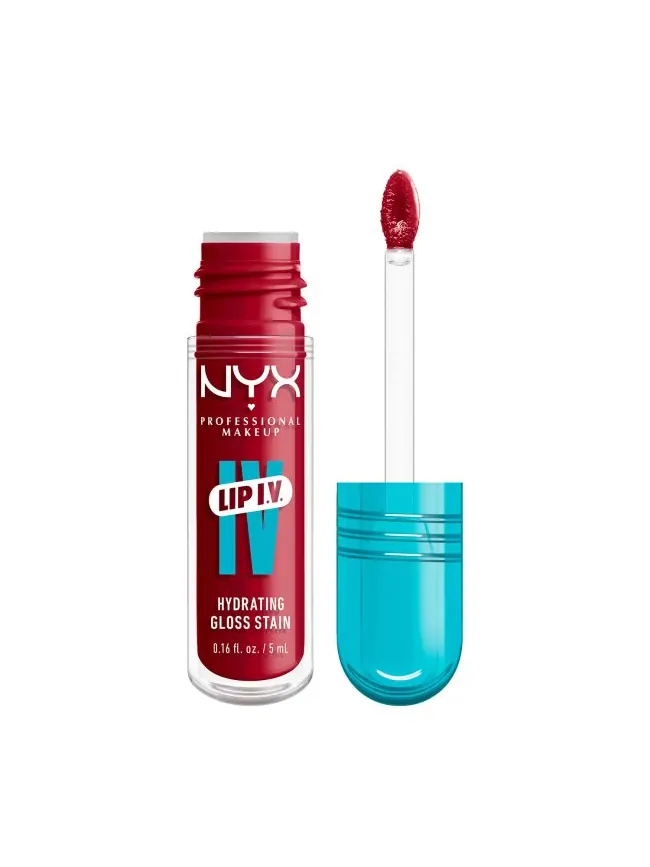 Увлажняющий блеск для губ NYX Professional Makeup Lip I.V. Hydrating Gloss Stain, Red-y.Set.Wet!, 5 — изображение 2 из 4