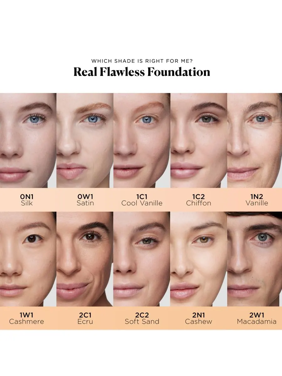 Невесомая, идеально подходящая водостойкая тональная основа Real Flawless Laura Mercier, цвет 0n1 — изображение 5 из 7