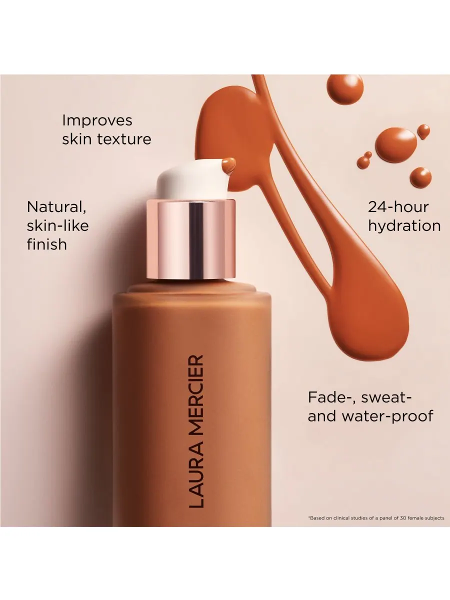 Невесомая, идеально подходящая водостойкая тональная основа Real Flawless Laura Mercier, цвет 0w1 — изображение 6 из 7