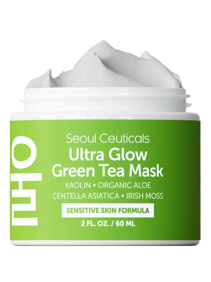 Маска для лица Seoul Ceuticals — Корейская с зеленым чаем для ухода за кожей лица. Корейская — мульти