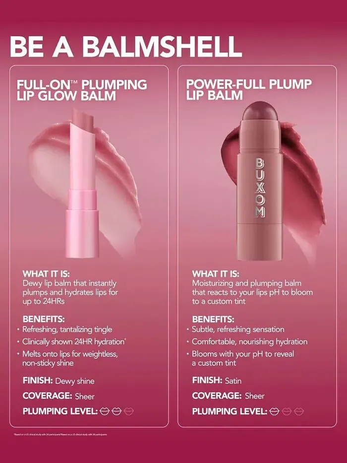 Бальзам для сияния губ Full-On, 0,07 унции Buxom Cosmetics — изображение 7 из 10