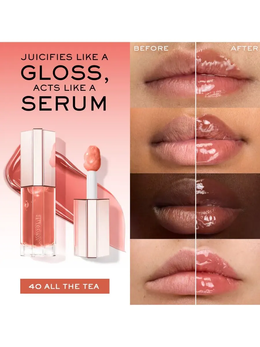 Lip Idôle JuicyTreat Lip Oil Gloss Lancôme, 40 All The Tea — изображение 3 из 10