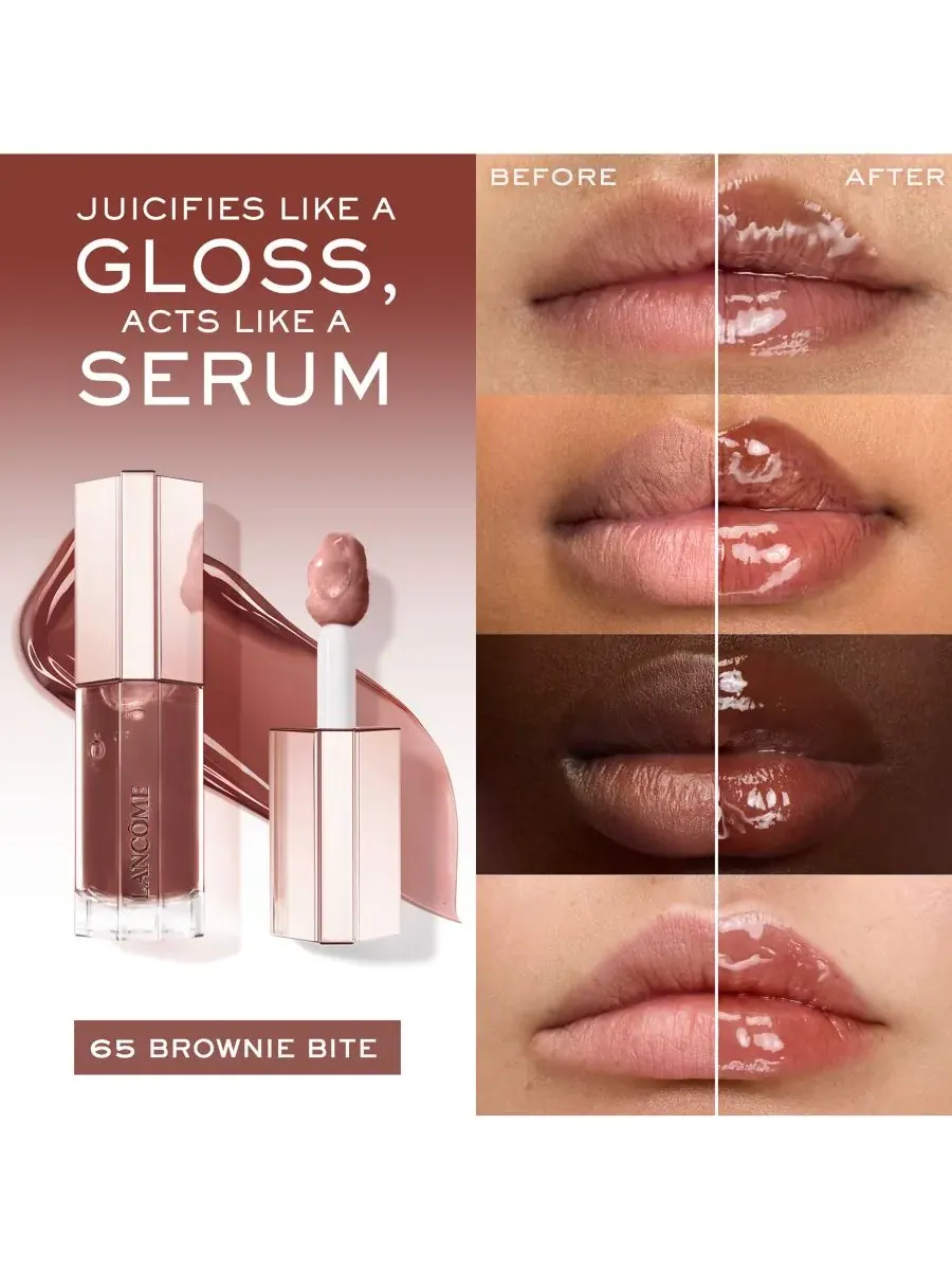 Lip Idôle JuicyTreat Lip Oil Gloss Lancôme, 65 коричневыйie bite — изображение 3 из 10