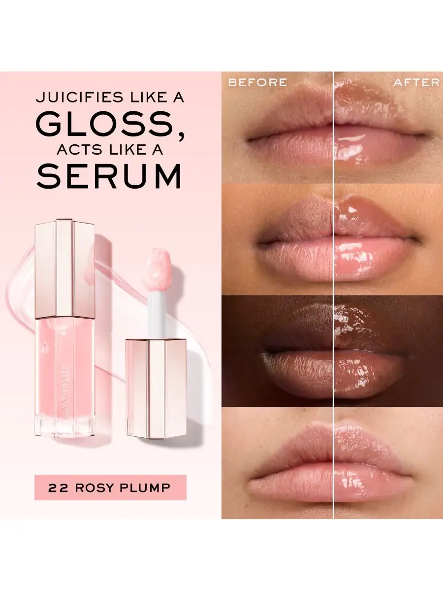 Lip Idôle JuicyTreat Lip Oil Gloss Lancôme, 22 Rosy Plump — изображение 3 из 10