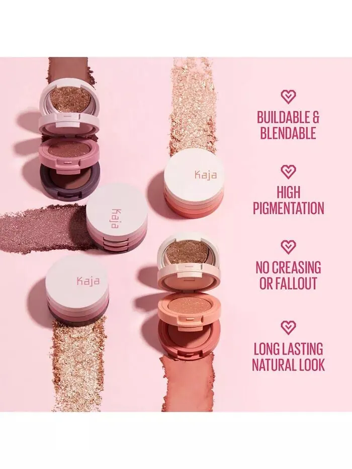 Трио теней для век Bento Bouncy Eyeshadow Kaja, цвет Neutral Moment — изображение 5 из 5