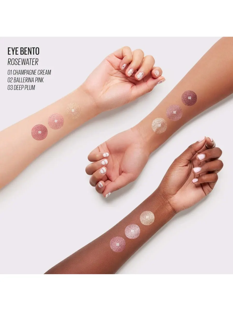 Набор из трех упругих теней для век Eye Bento Bouncy Eyeshadow Trio, 0,03 унции Kaja — изображение 4 из 5
